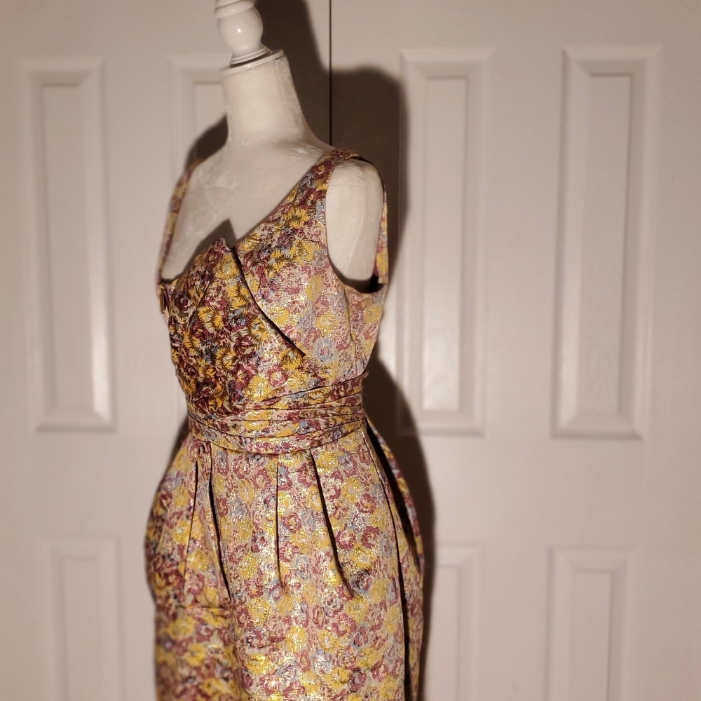 Zac Posen for Target floral metallic brocade cocktail dress - Picture 5 of 6